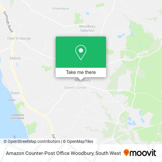Amazon Counter-Post Office Woodbury map