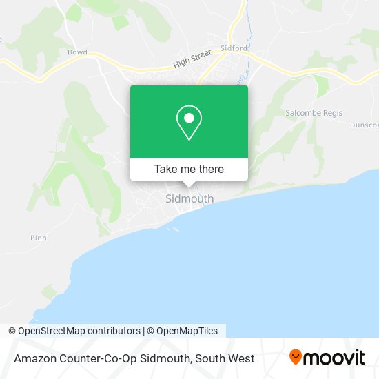 Amazon Counter-Co-Op Sidmouth map