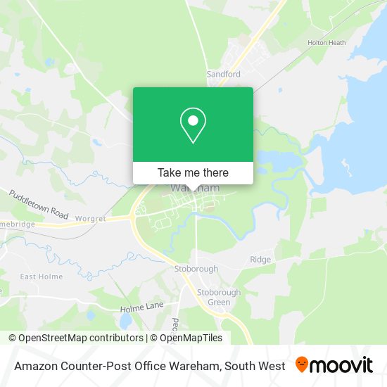 Amazon Counter-Post Office Wareham map