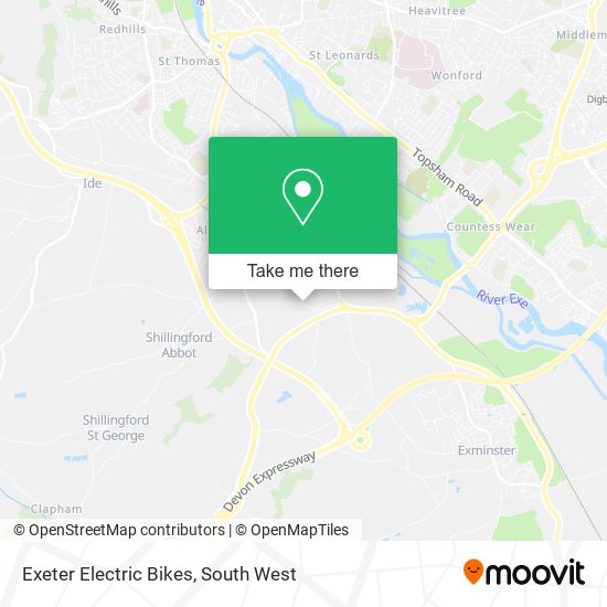 Exeter Electric Bikes map