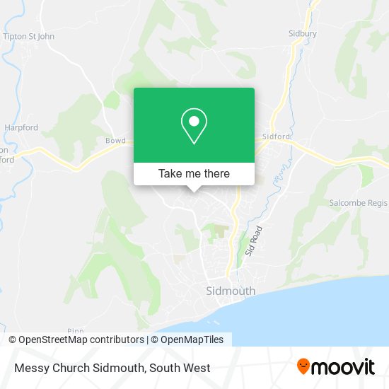 Messy Church Sidmouth map