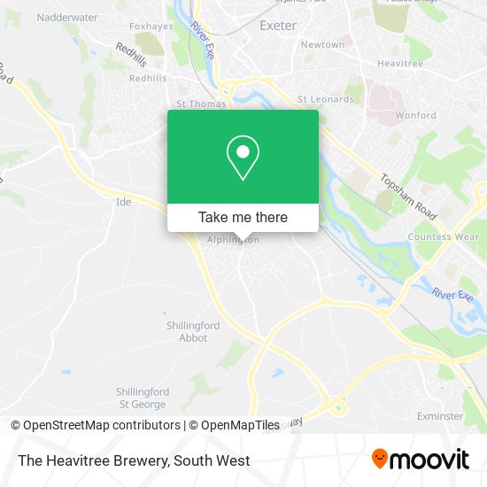 The Heavitree Brewery map
