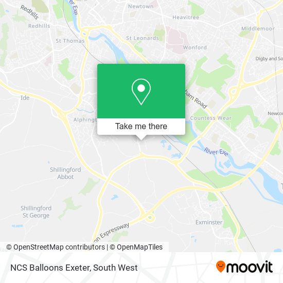 NCS Balloons Exeter map