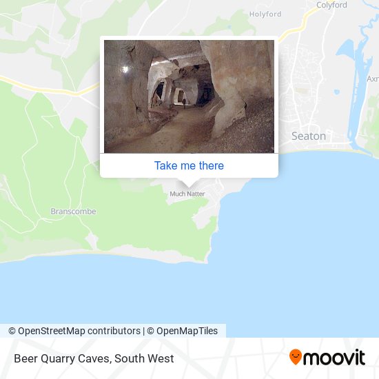 Beer Quarry Caves map
