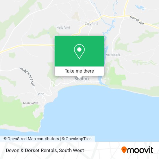 Devon & Dorset Rentals map