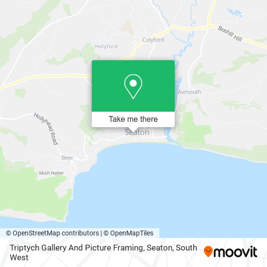 Triptych Gallery And Picture Framing, Seaton map