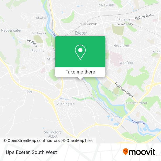 Ups Exeter map