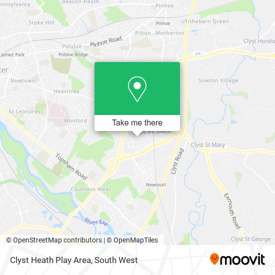 Clyst Heath Play Area map