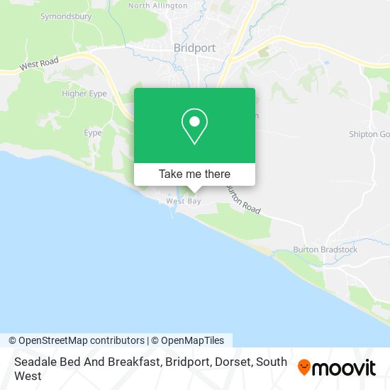 Seadale Bed And Breakfast, Bridport, Dorset map
