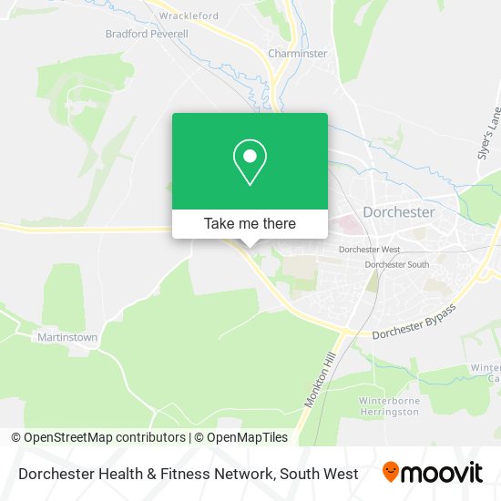 Dorchester Health & Fitness Network map