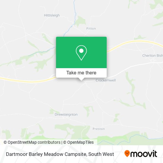 Dartmoor Barley Meadow Campsite map