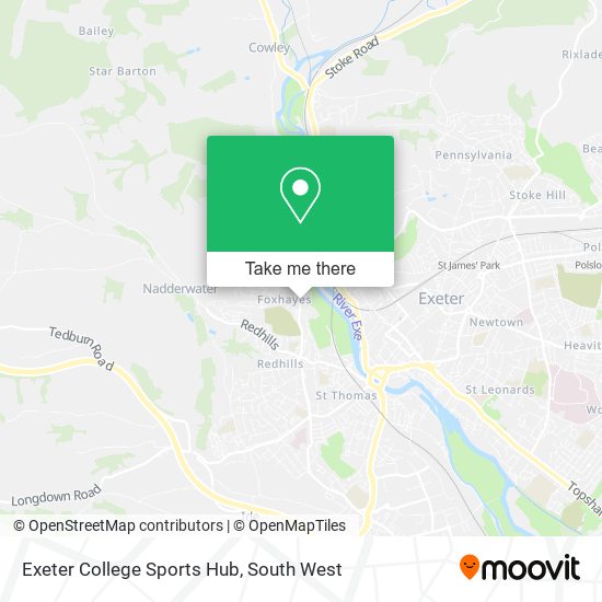 Exeter College Sports Hub map