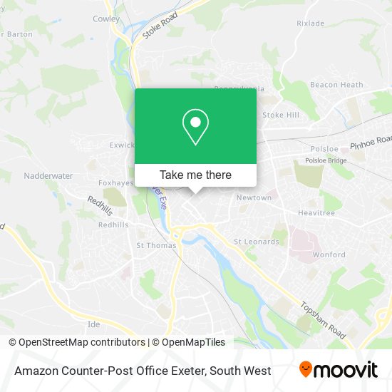 Amazon Counter-Post Office Exeter map