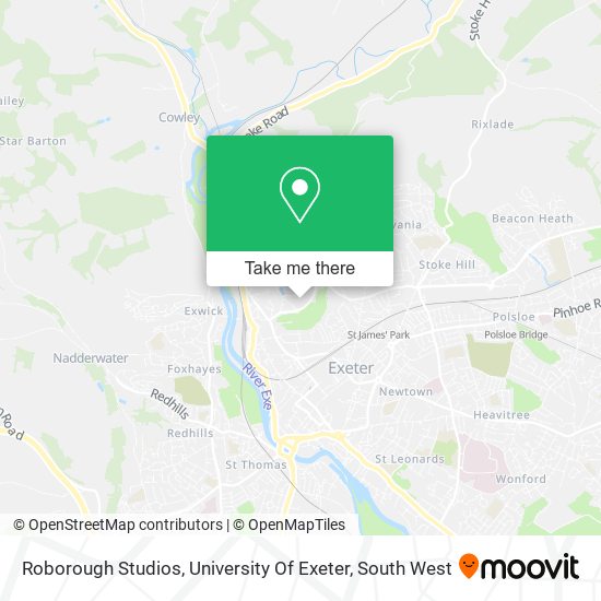Roborough Studios, University Of Exeter map
