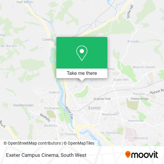 Exeter Campus Cinema map