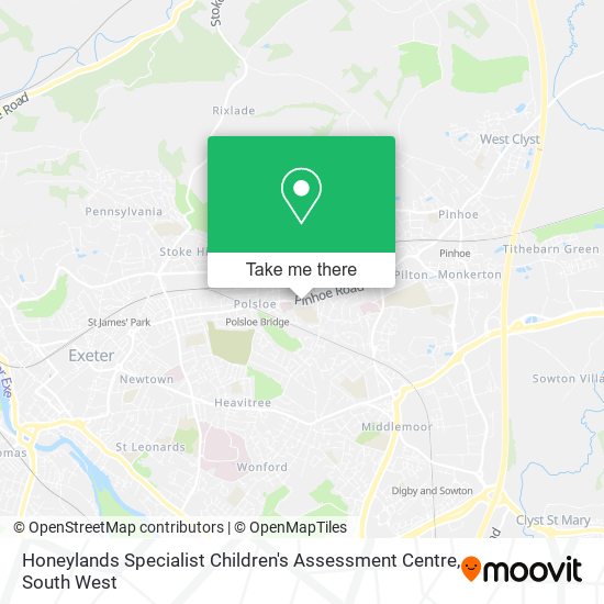 Honeylands Specialist Children's Assessment Centre map