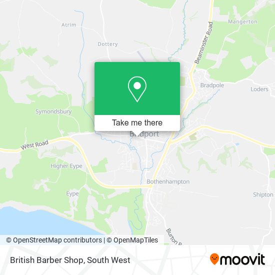 British Barber Shop map