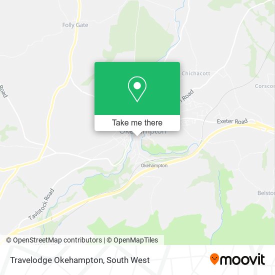 Travelodge Okehampton map