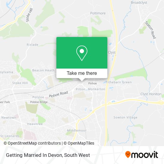 Getting Married In Devon map