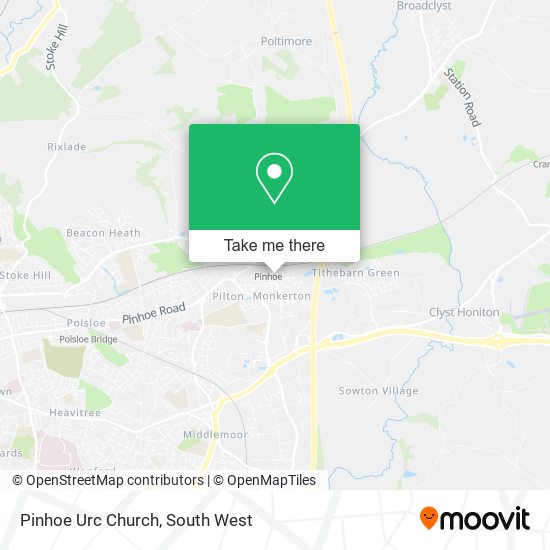 Pinhoe Urc Church map