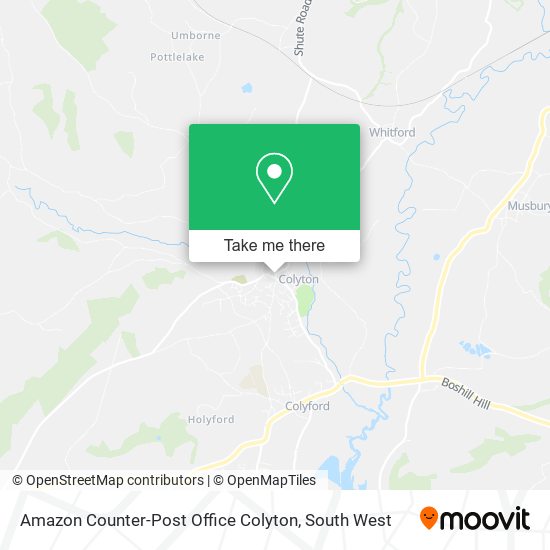 Amazon Counter-Post Office Colyton map