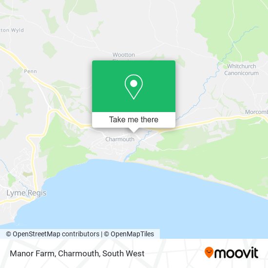 Manor Farm, Charmouth map