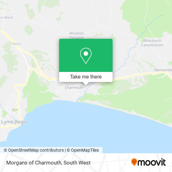 Morgans of Charmouth map