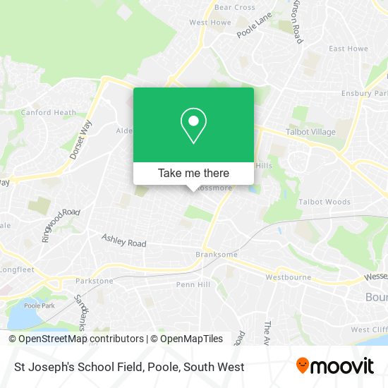 St Joseph's School Field, Poole map