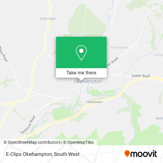 E-Clips Okehampton map