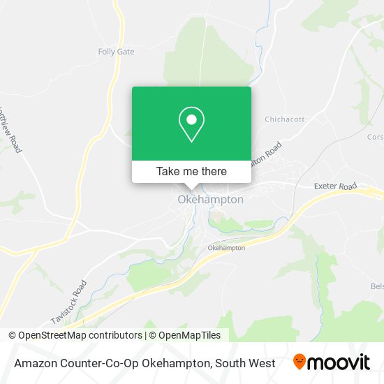 Amazon Counter-Co-Op Okehampton map
