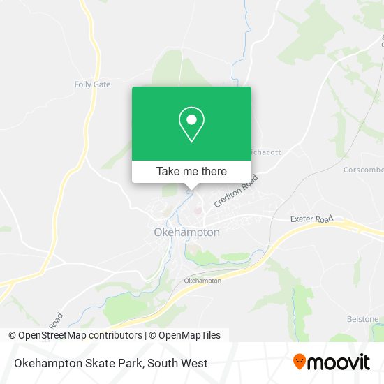 Okehampton Skate Park map
