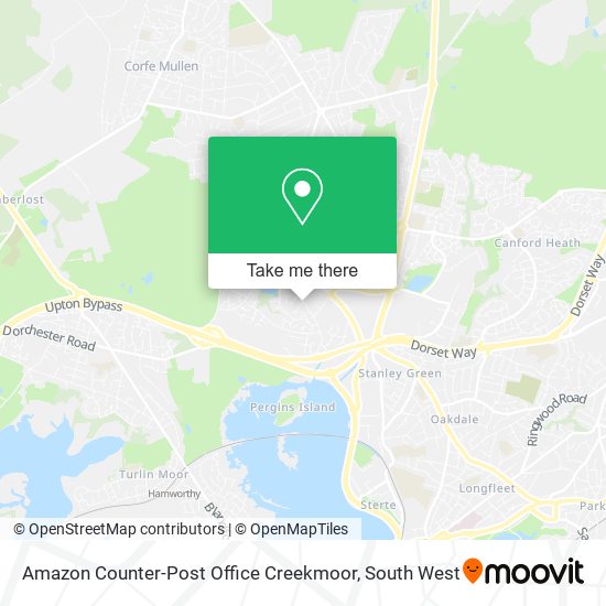 Amazon Counter-Post Office Creekmoor map