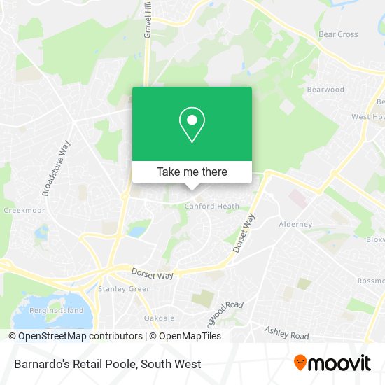 Barnardo's Retail Poole map