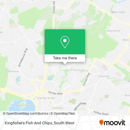 Kingfishers Fish And Chips map