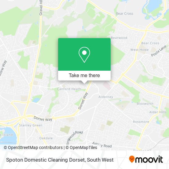 Spoton Domestic Cleaning Dorset map