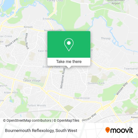 Bournemouth Reflexology map