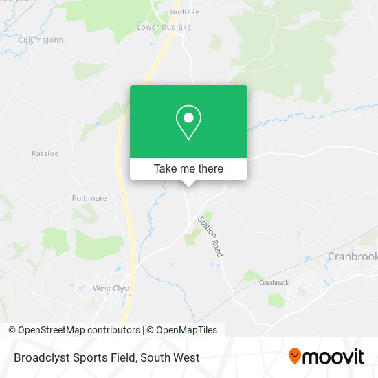 Broadclyst Sports Field map