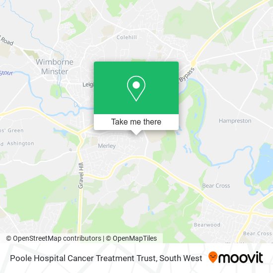 Poole Hospital Cancer Treatment Trust map