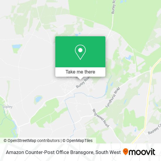 Amazon Counter-Post Office Bransgore map