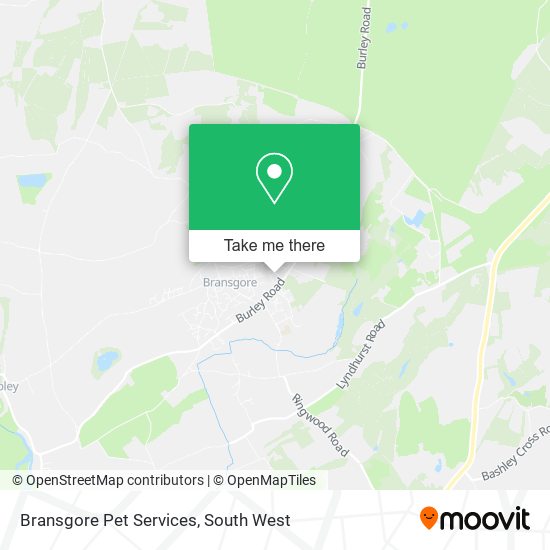 Bransgore Pet Services map