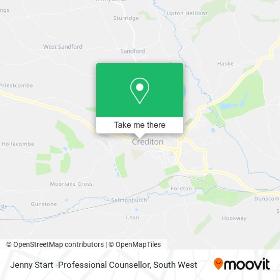 Jenny Start -Professional Counsellor map