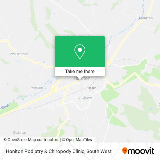 Honiton Podiatry & Chiropody Clinic map