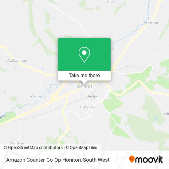 Amazon Counter-Co-Op Honiton map