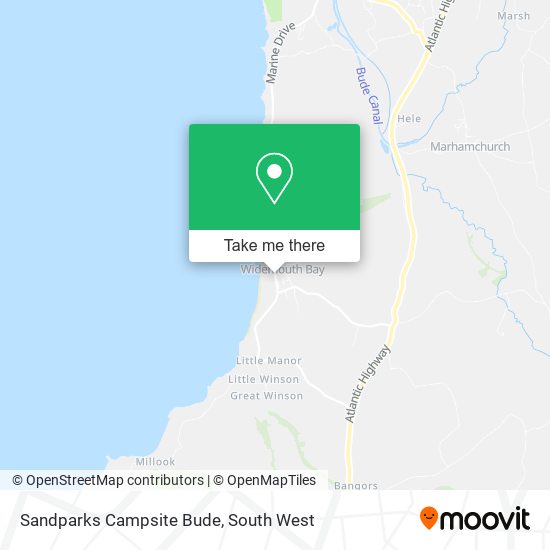 Sandparks Campsite Bude map