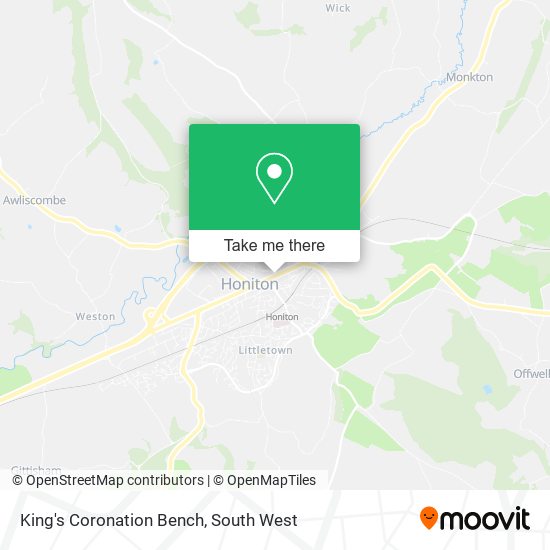 King's Coronation Bench map