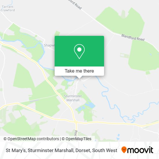 St Mary's, Sturminster Marshall, Dorset map