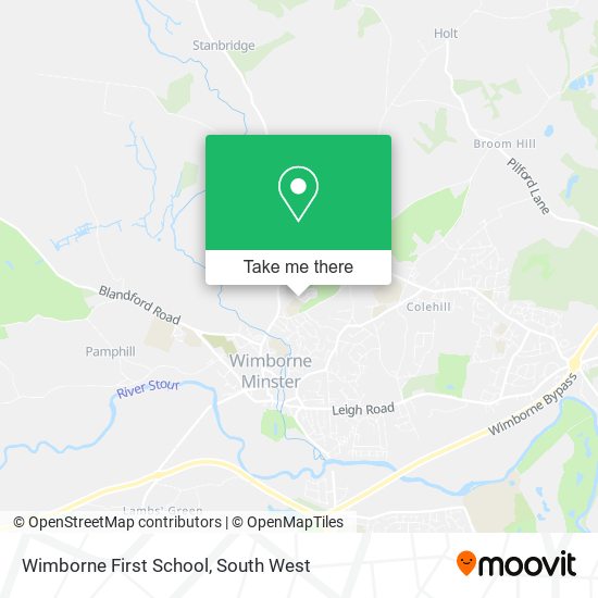 Wimborne First School map