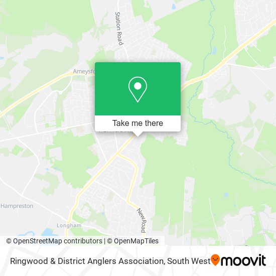 Ringwood & District Anglers Association map
