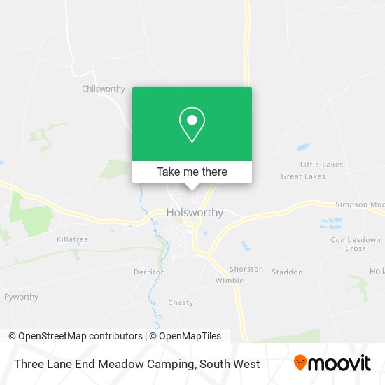 Three Lane End Meadow Camping map