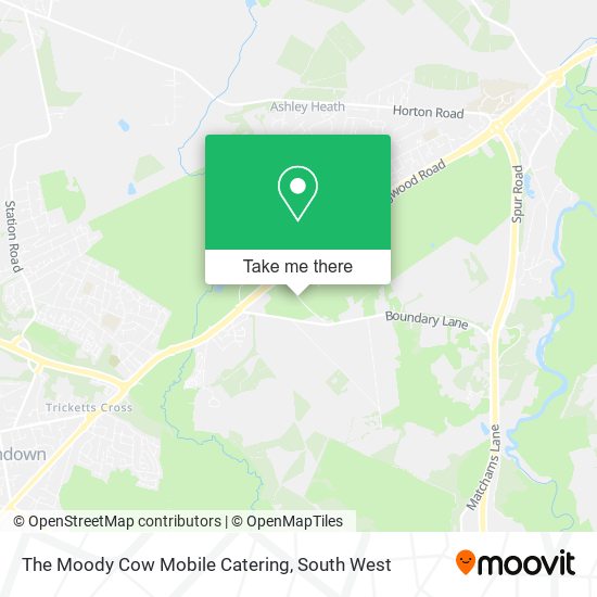 The Moody Cow Mobile Catering map